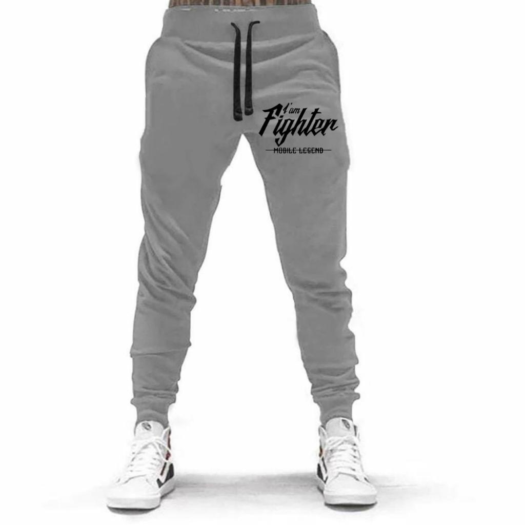 CELANA PANJANG JOGGER I AM FIGHTER MOBILE LEGEND UNISEX BAHAN FLEECE TEBAL / KUALITAS BAGUS / JOGGER PRINTING