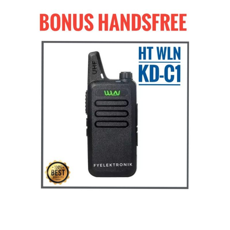 PROMO HT WLN KD-C1 UHF HITAM SATUAN HT WLAN KDC1 UHF Garansi
