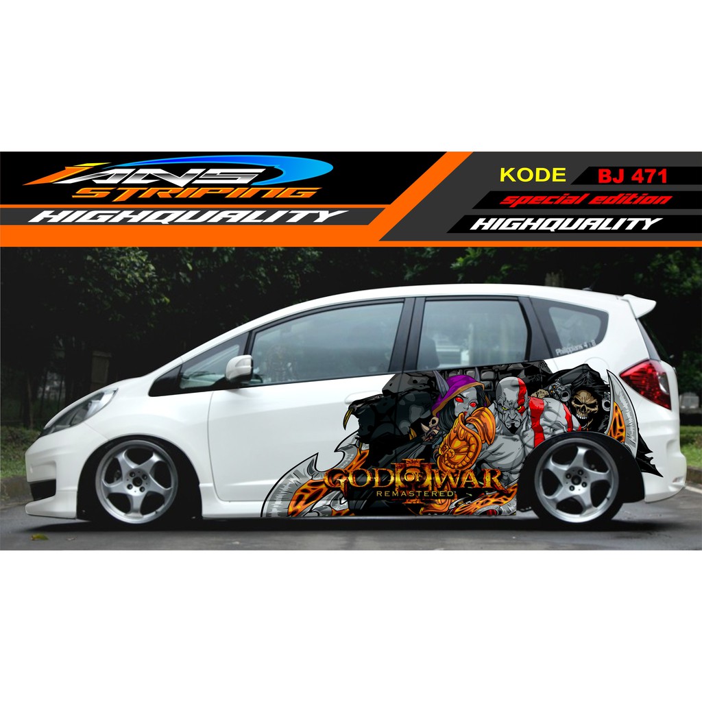 VARIASI STICKER MOBIL JAZZ, BRO, AGYA, SIGRA / DECAL STICKER MOBIL / STIKER MOBIL ANIMASI