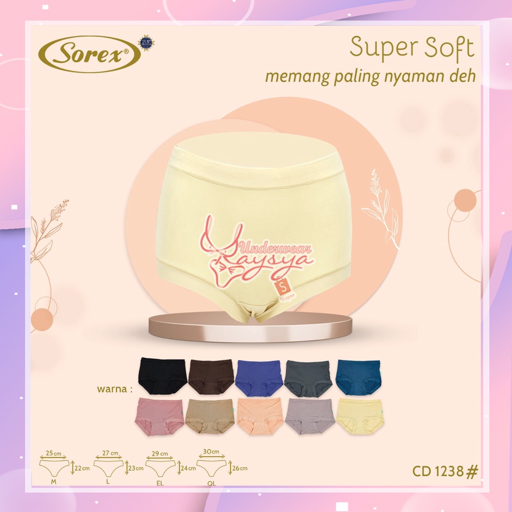 CD Merek Sorex Super Soft 1238|Pakaian Dalam Wanita Dewasa|Celana Dalam|CD Wanita