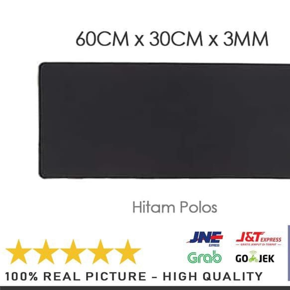 MOUSEPAD GAMING PANJANG 30CM x 60CM HITAM POLOS / MOUSEPAD GAMING XL / ANTI SLIP jnp