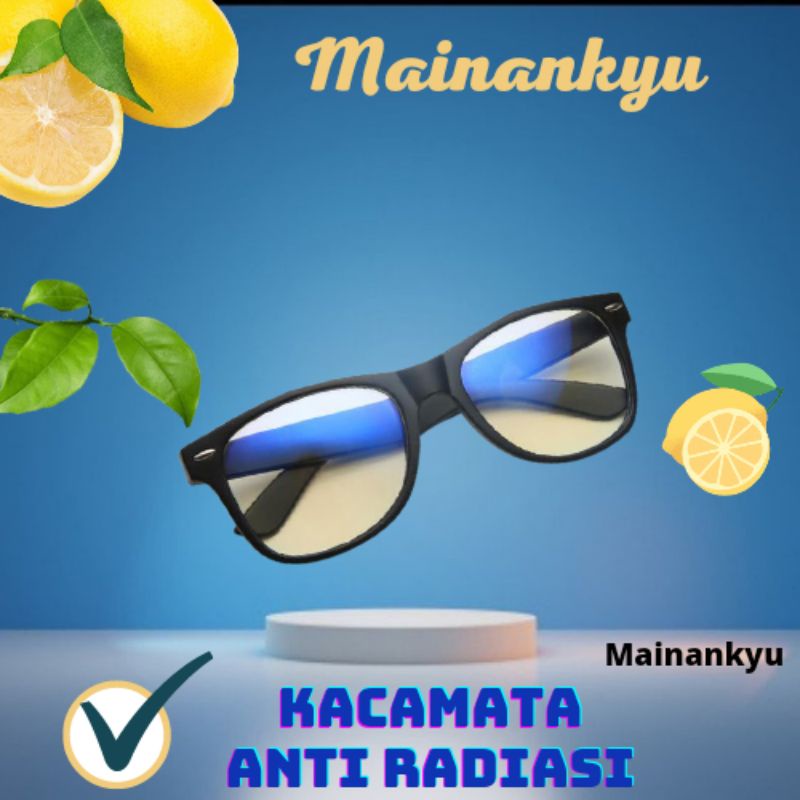 (MAINANKYU) Brightzone Kacamata Anti Blue Light Radiasi Komputer - Black