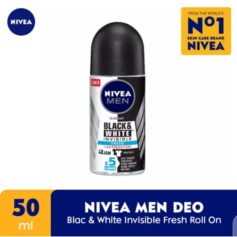 NIVEA MEN Deodorant Black &amp; White Invisible Fresh - 50ml