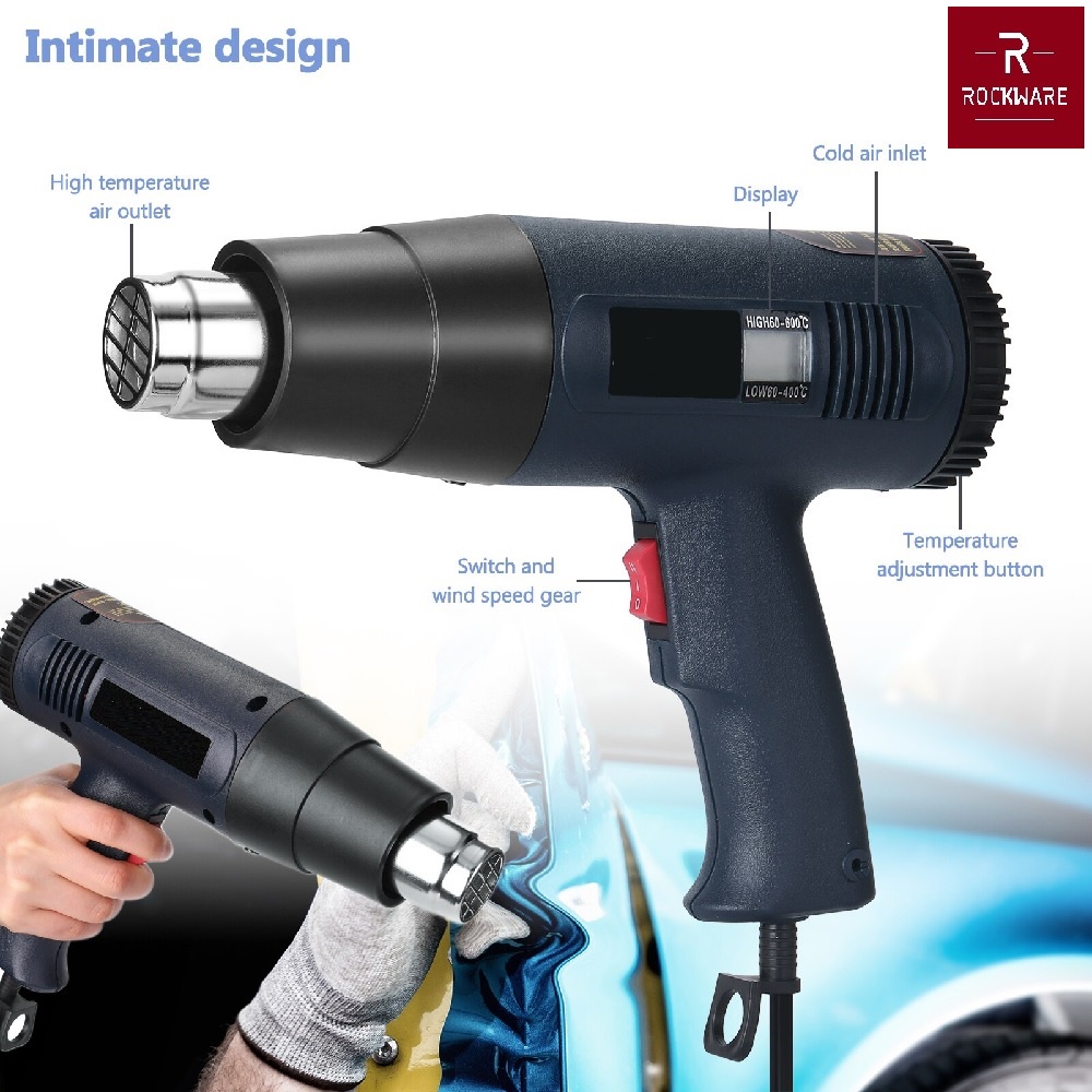 ROCKWARE RW-QR866A - Electric Blower Hot Air Gun Dryer 2000W