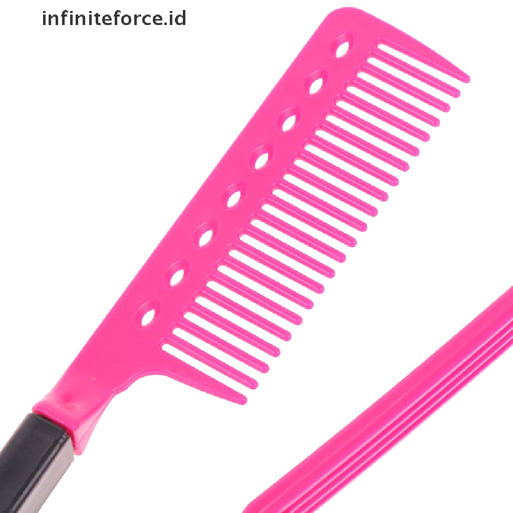 1pc Sisir Pelurus Dan Pengeriting Rambut Bahan Besi