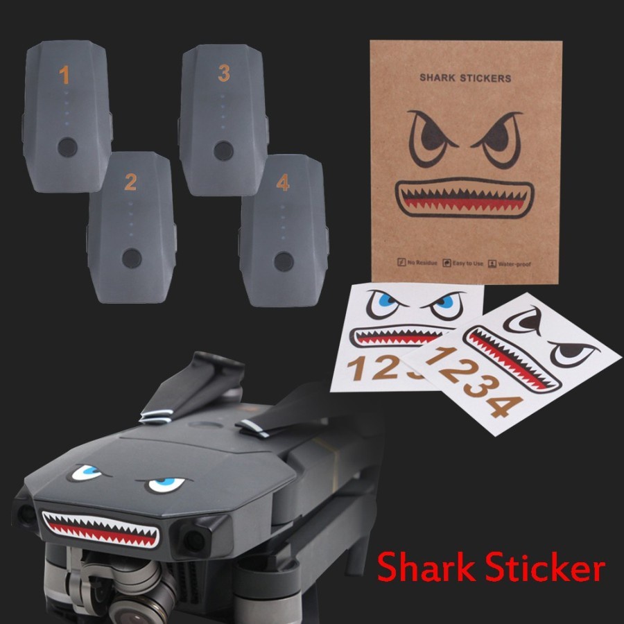 DJI Mavic Pro Shark Sticker Hiu for Mavic Stickers Drone