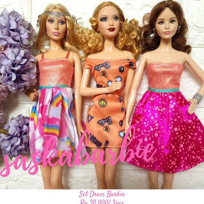 013 / Baju Barbie ( 3Dress ) / Barbie Doll / Boneka / Original Mattel