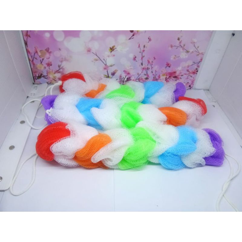 Bundara.id Pr-1233 Sabut mandi/sponge spon mandi panjang bertali