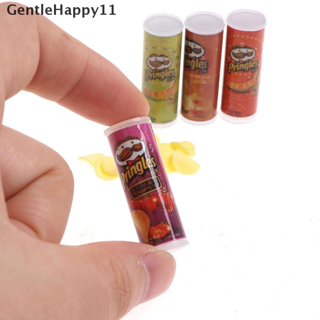 Gentlehappy 4Pcs / set Mainan Miniatur Botol Keripik Kentang Skala 1: 12 Untuk Dekorasi Rumah Boneka