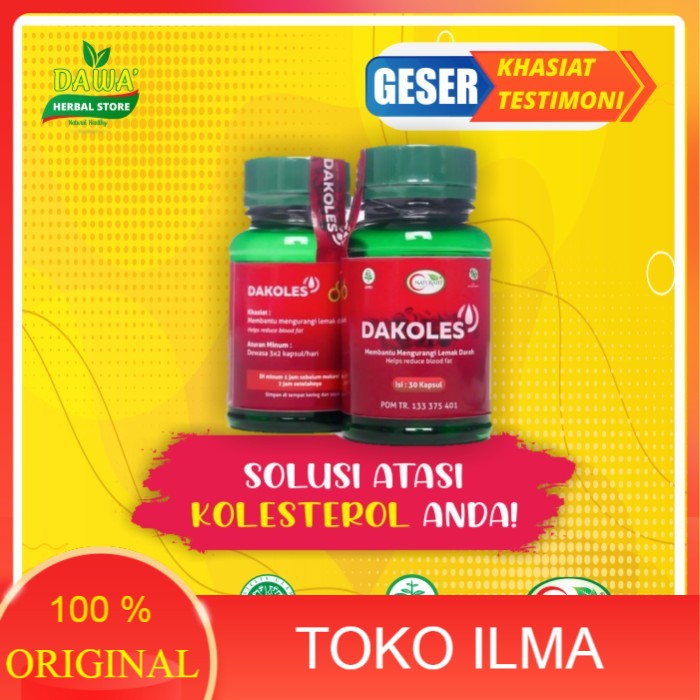 

ORIGINAL OBAT HERBAL PENURUN KOLESTEROL AMPUH / DAKOLES HERBA CHOLESTEROL