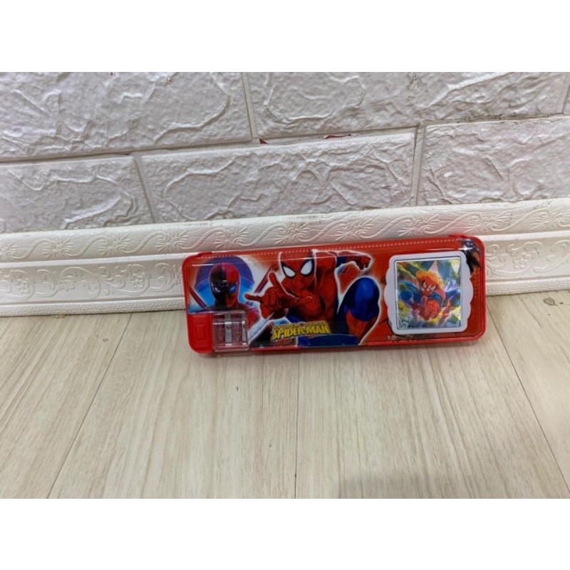 Kotak pensil / Kotak pensil KALKULATOR / Kotak pensil fancy & Kalkulator / kotak pensil karakter-Spideman
