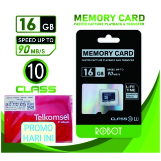 (vc Telkom jateng DIY)ROBOT STORAGE 8GB CLASS 10 MICRO SD TF CARD WITH PACKAGE