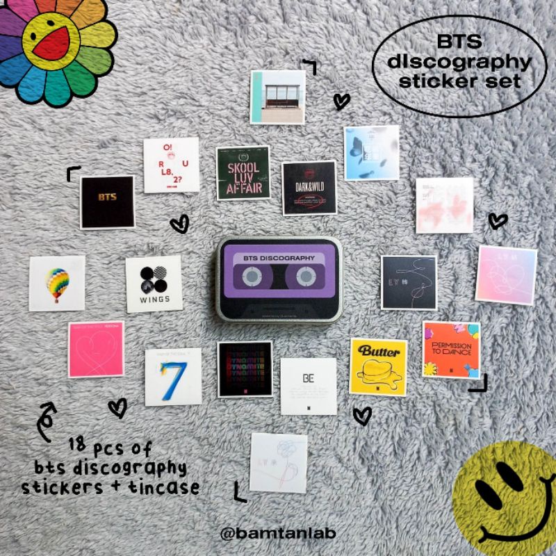 

BTS DISCOGRAPHY TINCASE STICKER SET (UPDATE + PROOF STICKER)