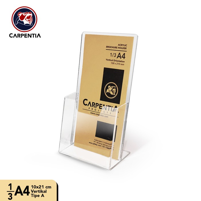 

READY Brochure Holder Acrylic/Tempat Brosur Akrilik - 1/3 A4 - Tipe A Bening TERLARIS