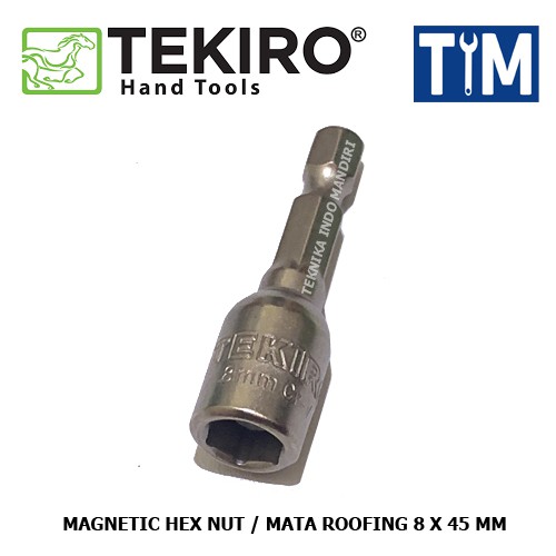 TEKIRO Magnetic Hex Nut / Mata Roofing 8 X 45 MM / Sock Bor TEKIRO (HARGA ECERAN)