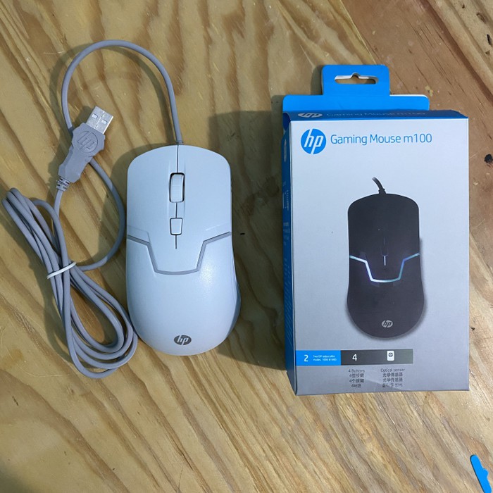 Hp M100 Mouse Gaming USB Wired HP m100 Led RGB