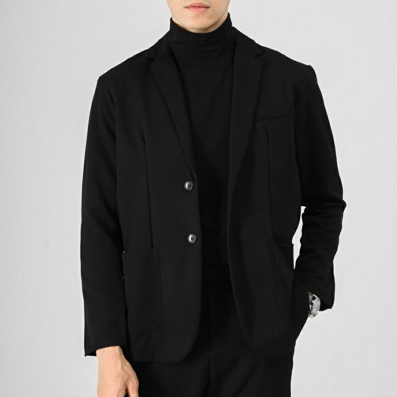 PEAZY BLAZE BY MALE.ID BLACK L BLAZER HEYMALE