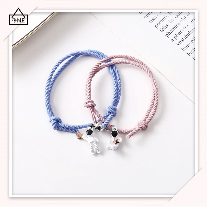 2 Pcs Gelang Couple Magnet COD Gelang Tali  Attract Persahabatan Tangan Wanita Bracelets A one