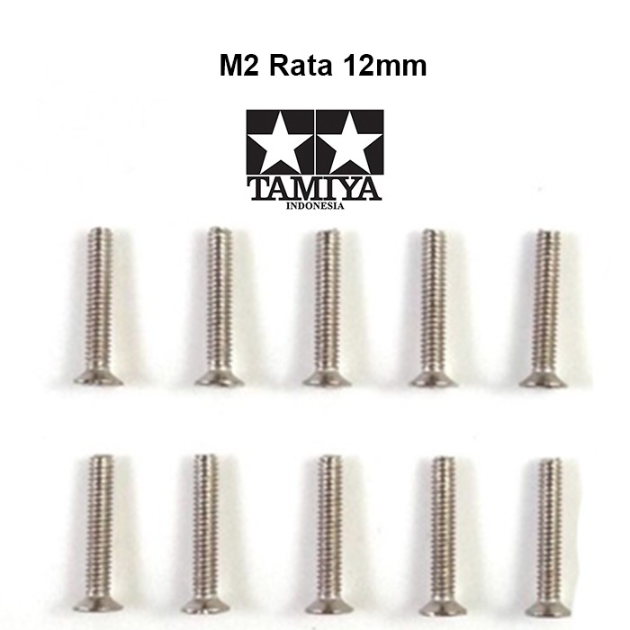 Baut Rata 12mm Screw M2 / Baut Gepeng