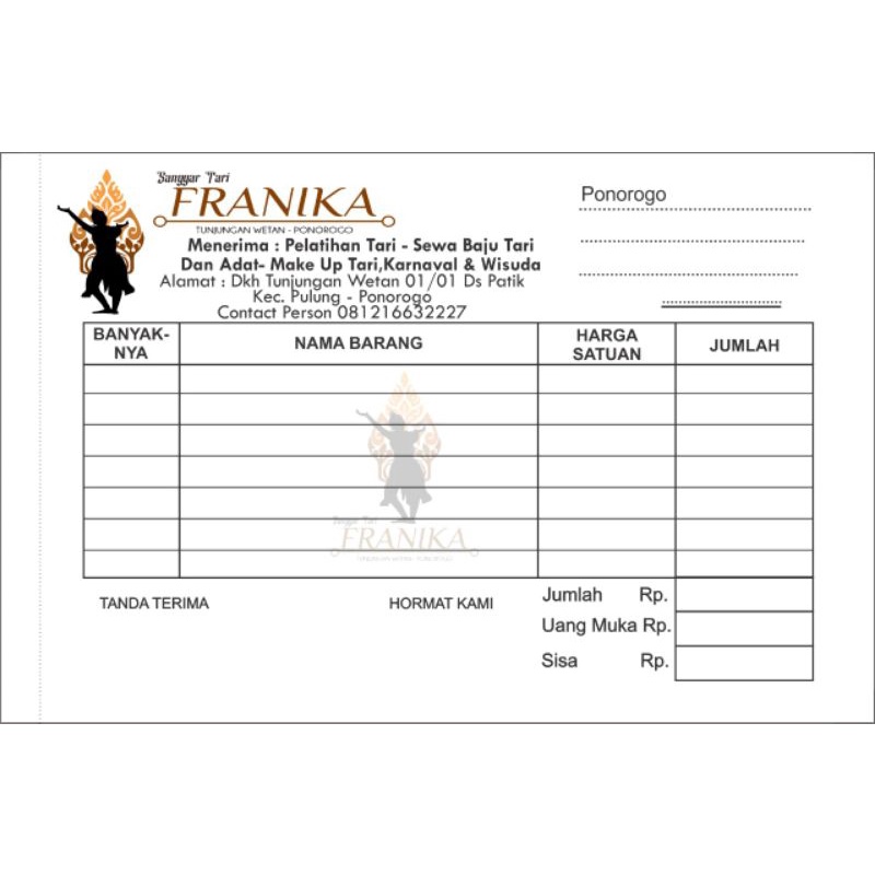 

Kwitansi Pembayaran, Kwitansi Persewaan, Kwitansi Pembelian