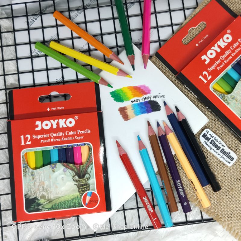 

Pensil Warna 12 Warna Joyko Pendek