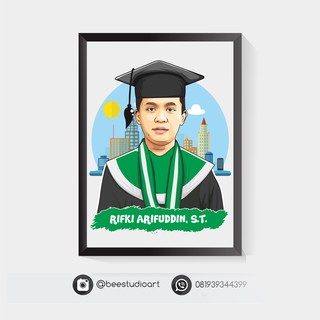 VECTOR/KARTUN/KARIKATUR - WISUDA EDITION (KADO/HADIAH UNIK) | Shopee