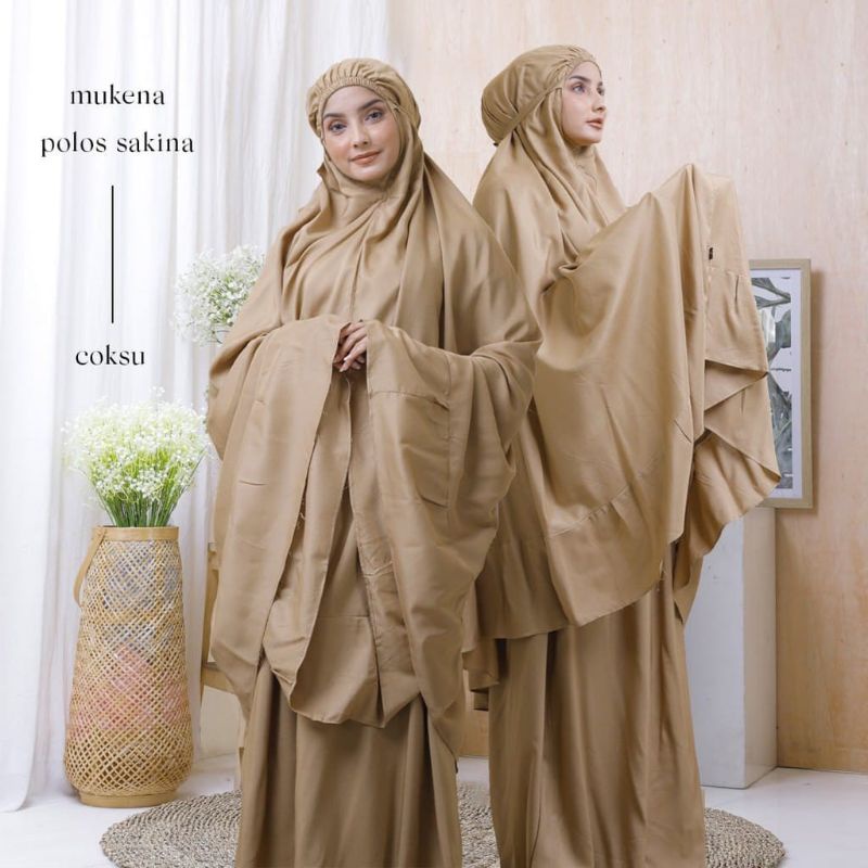 MUKENA RAYON JUMBO / MUKENA JUMBO BALI DEWASA / MUKENA ZAHRA POLOS REMPEL