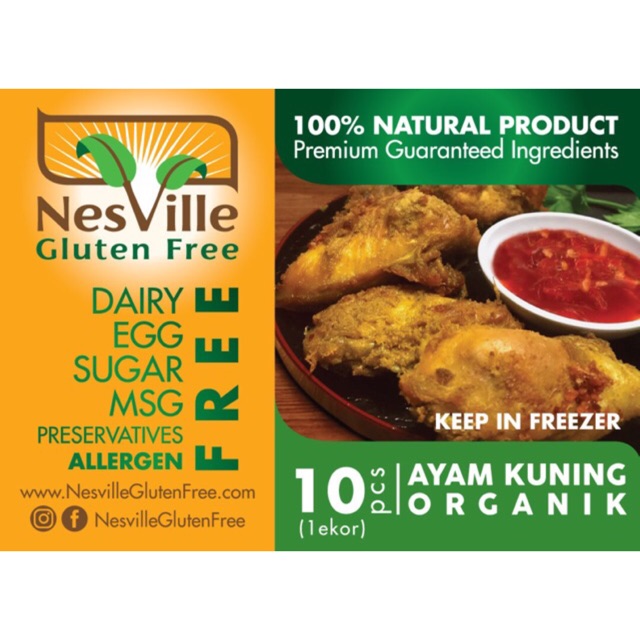 

AYAM KUNING NESVILLE GLUTEN FREE DIET FOOD SEHAT HALAL NON MSG SUGAR EGG DIARYFREE/ AUTIS FOOD