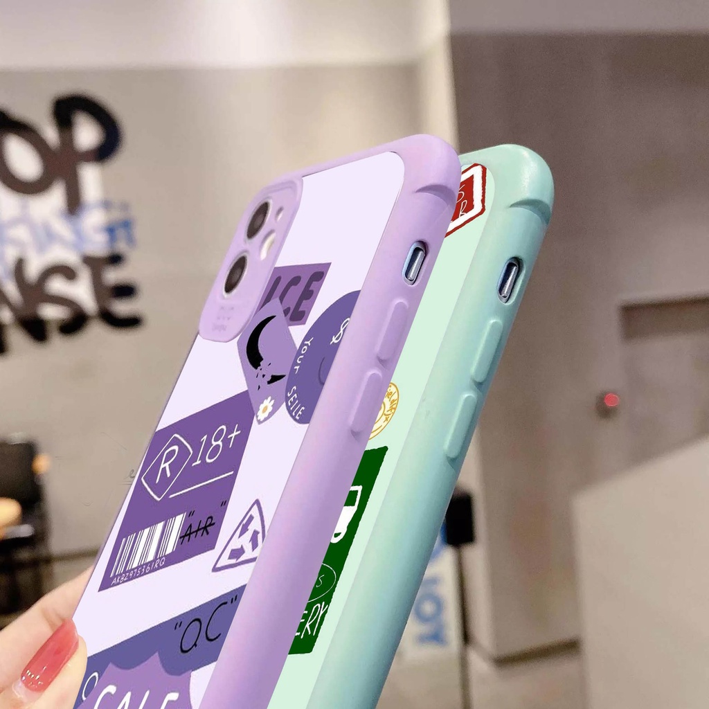Softcase Macaron Kaca For All Type Hp - MK 37 - Oppo Reno 6 4G - Softcase Oppo A15 - Case Oppo Reno 