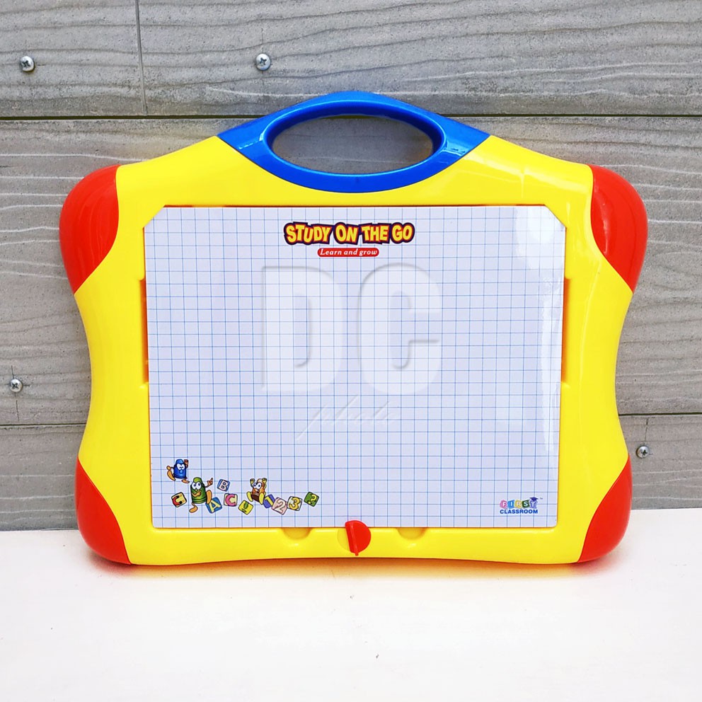 Drawing Board Case Magnetic 2in1 Warna RANDOM Mainan Edukasi Papan Tulis Huruf Angka Magnet