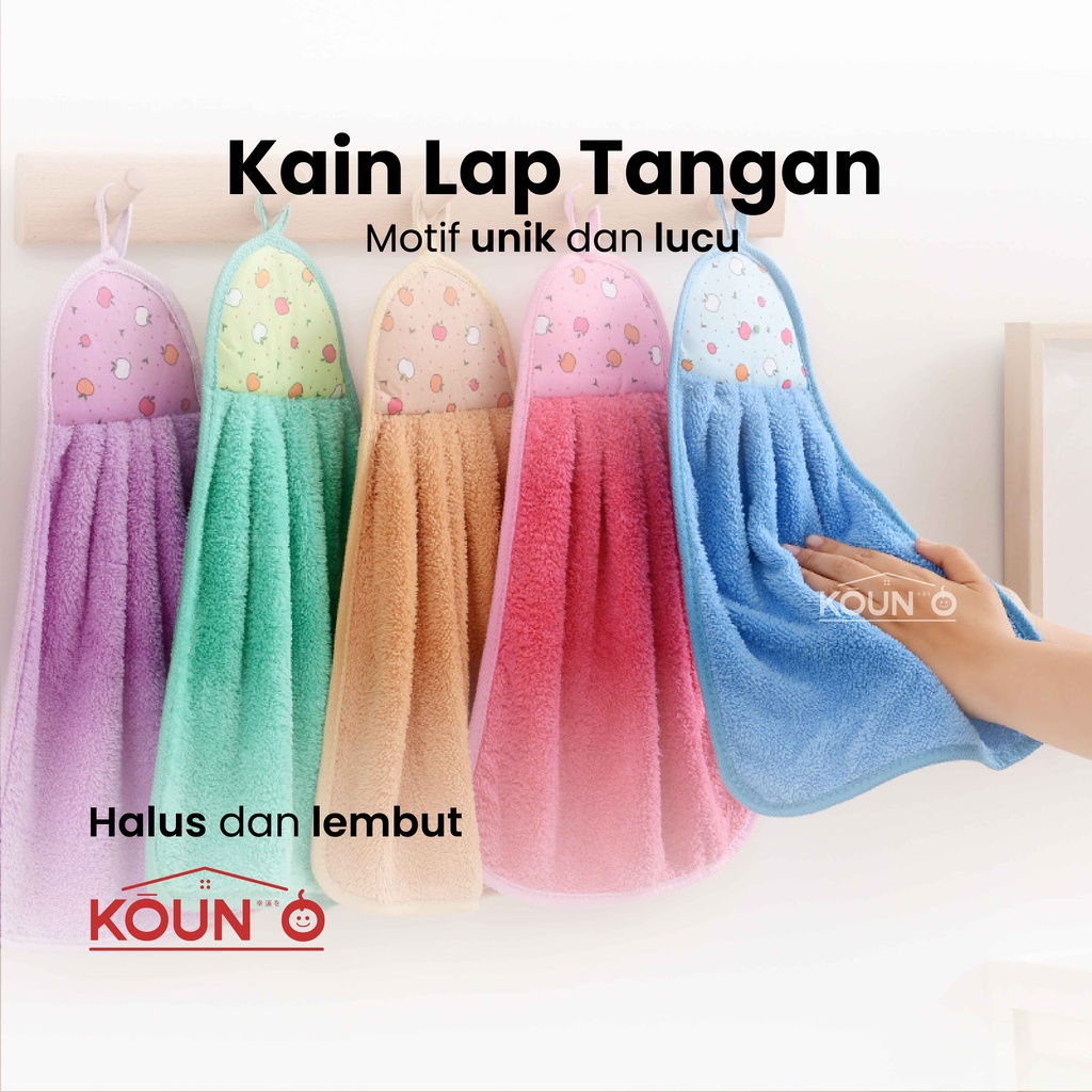 Lap Tangan Handuk Lembut Gantung Kain Lap Tangan Serbet Tangan Serbet Gantung Hand Towel Microfiber