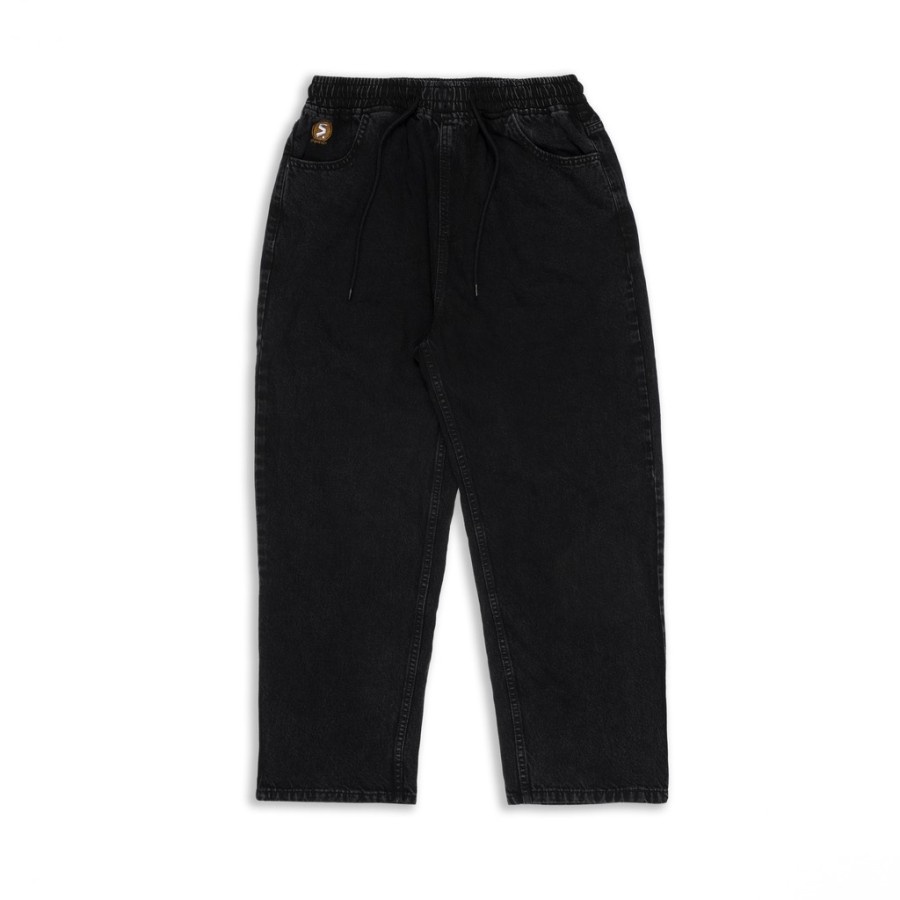 Superego Denim Pants Baggy Relaxed - Snow Black