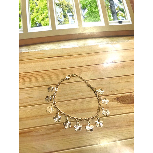 Promo! Gelang tangan wanita jurai jurai bunga lapis emas Murah!