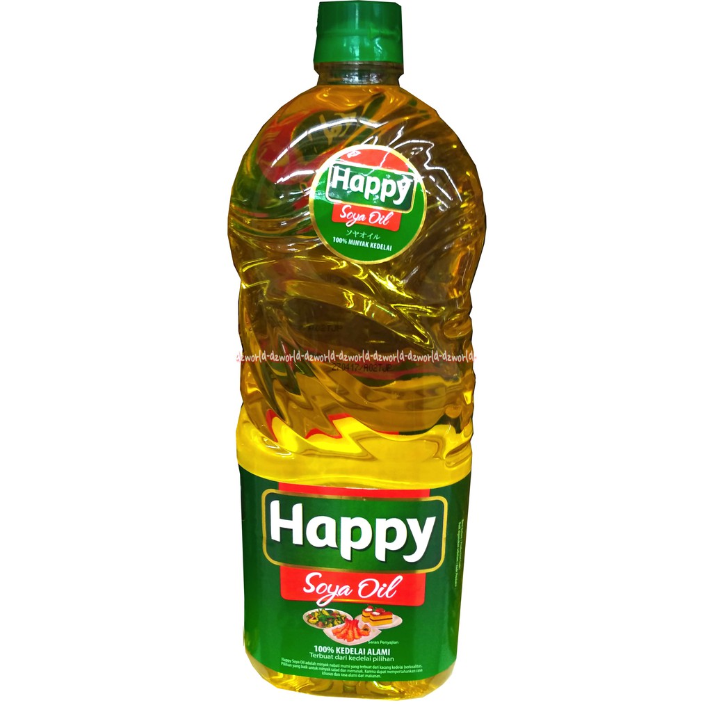 Happy Soya Oil Minyak Kedelai 2L Minyak Goreng Soya Oils Botol Keledai Alami Hepi Soya Hapy Soya