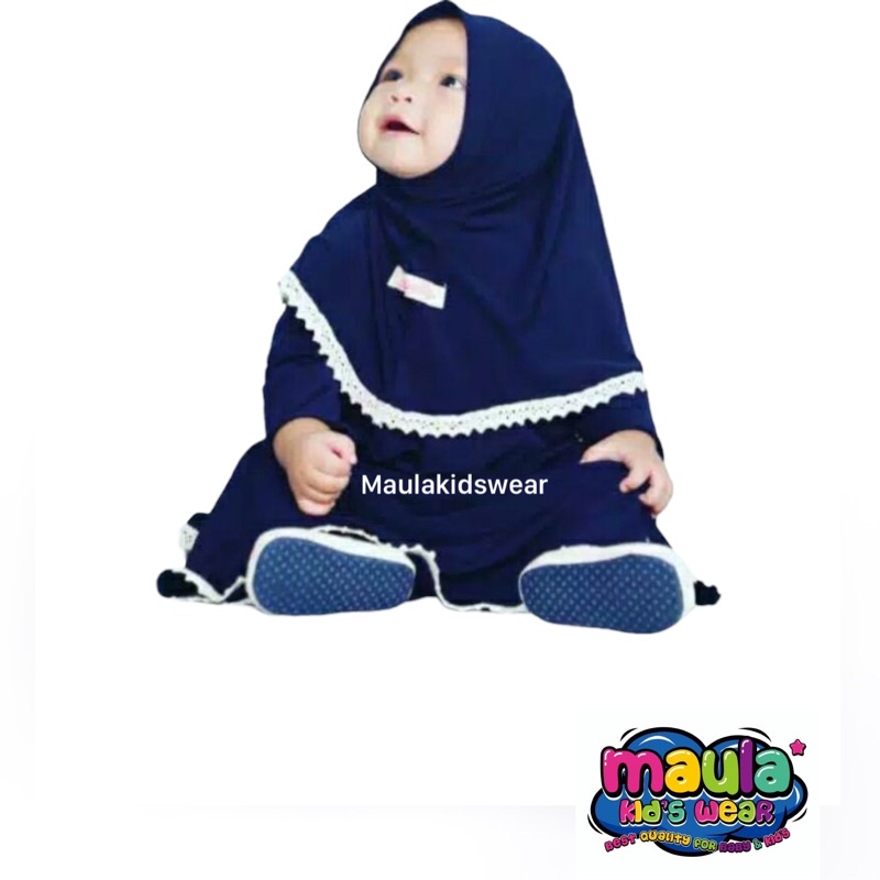 Gamis bayi newborn  - 12 bulan / Gamis anak perempuan  free jilbab murah / gamis SHIREN