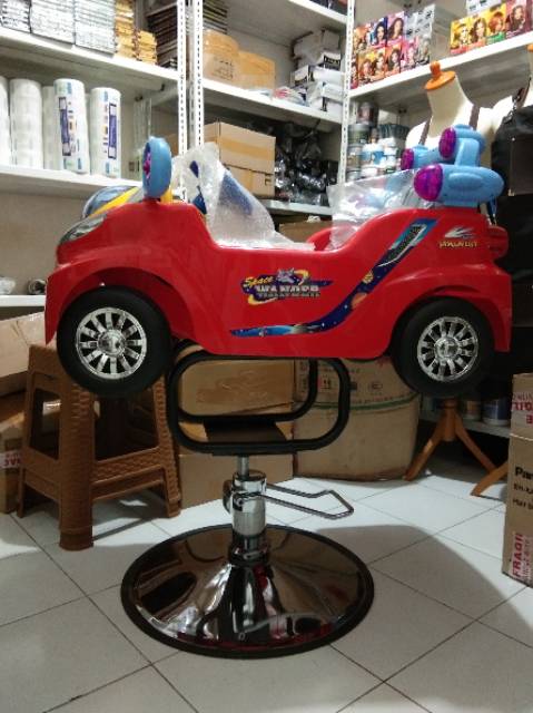 Kursi barbershop anak mobil mobilan hidrolik import kursi potong gunting pangkas rambut