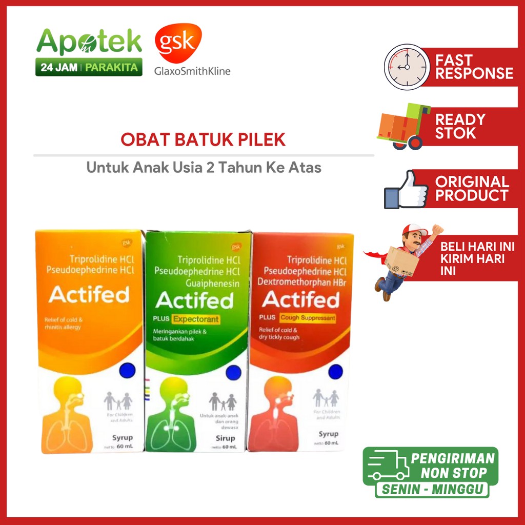 Actifed Sirup Batuk Pilek Anak Dan Dewasa 60 ML Actifed Cough