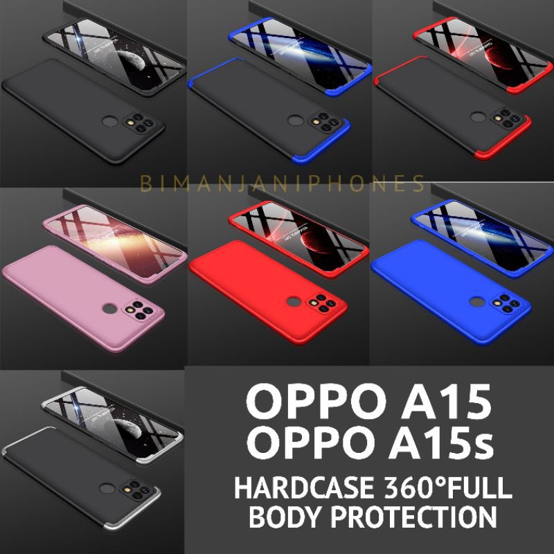 Case Oppo A15 - Oppo A15s Hard Case 360° Full Protection 3in1 Full Armor GKK ORIGINAL