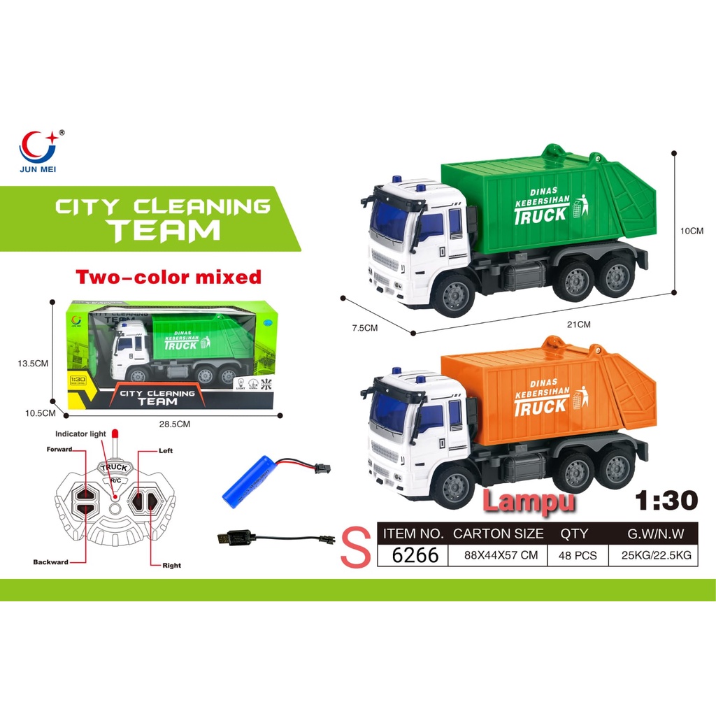 RC TRUCK KEBERSIHAN JALAN  Mainan Truck Pembersih Jalan Air Pam