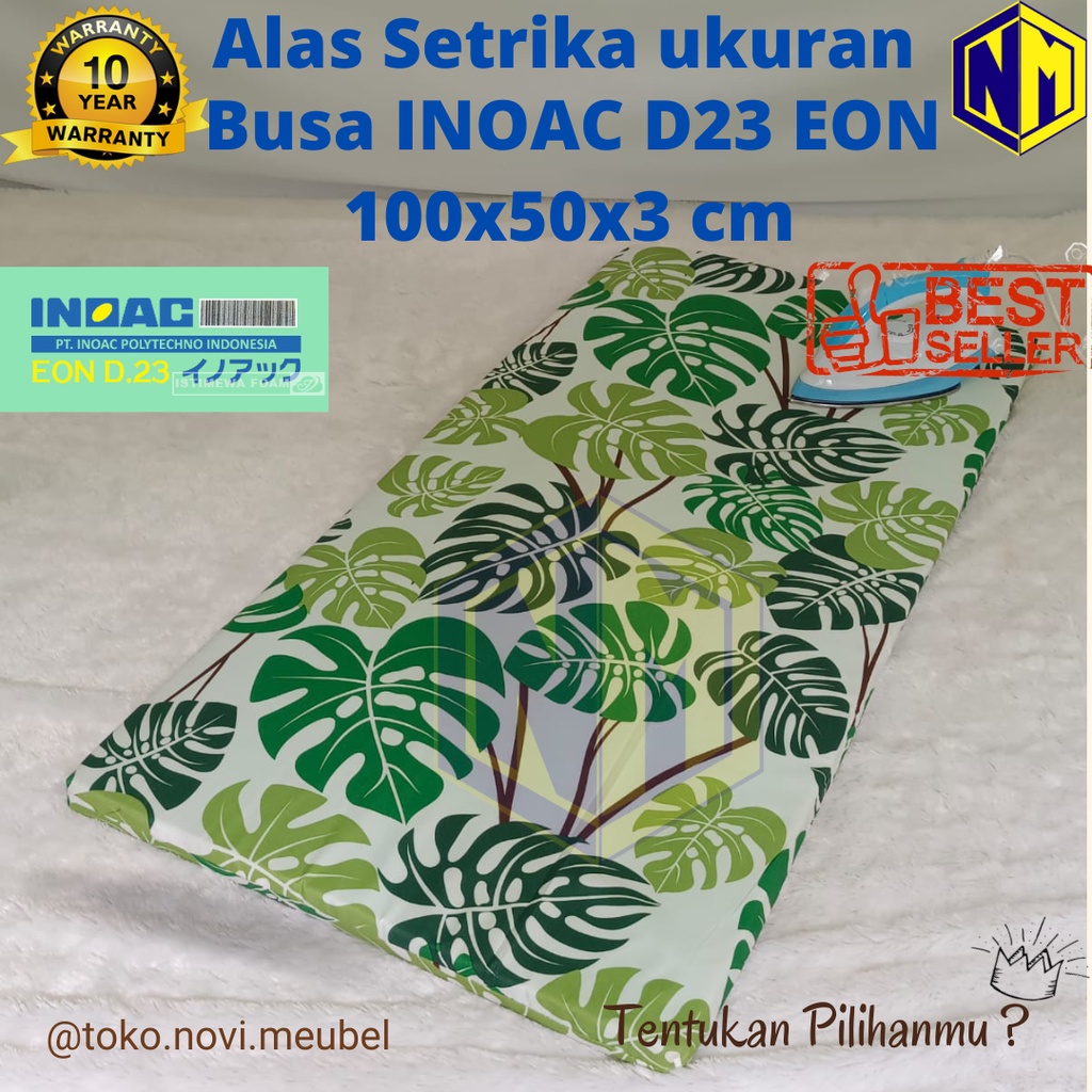 Alas Setrika INOAC ASLI D23 EON Cover Bolak Balik ukuran 100x50x3 cm Terlaris/ Busa D23 EON garansi 10 tahun alas gosokan / alas setrika busa Original / alas Gosok