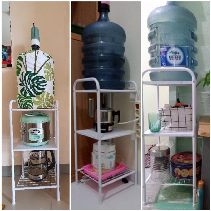informa Storage Shelf Rak besi minimalis 3 tingkat serbaguna Rak Galon