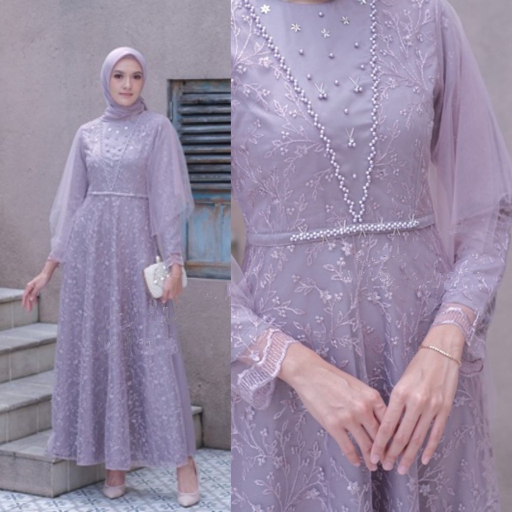 Gamis brokat terbaru | brokat modern | dress bridesmaid | dress wid batik gamis muslim terbaru | dre