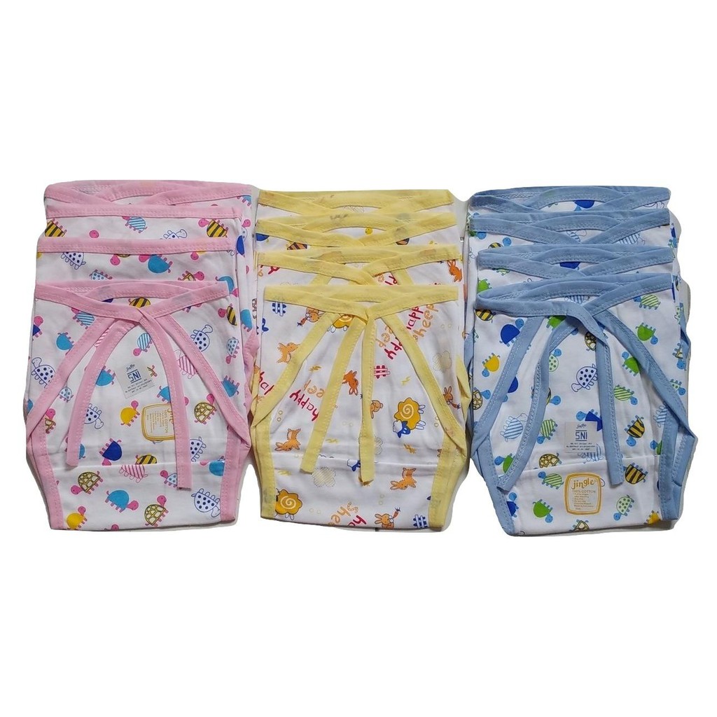 Popok Bayi Printing Jingle 12 pcs - Popok Bayi Lembut