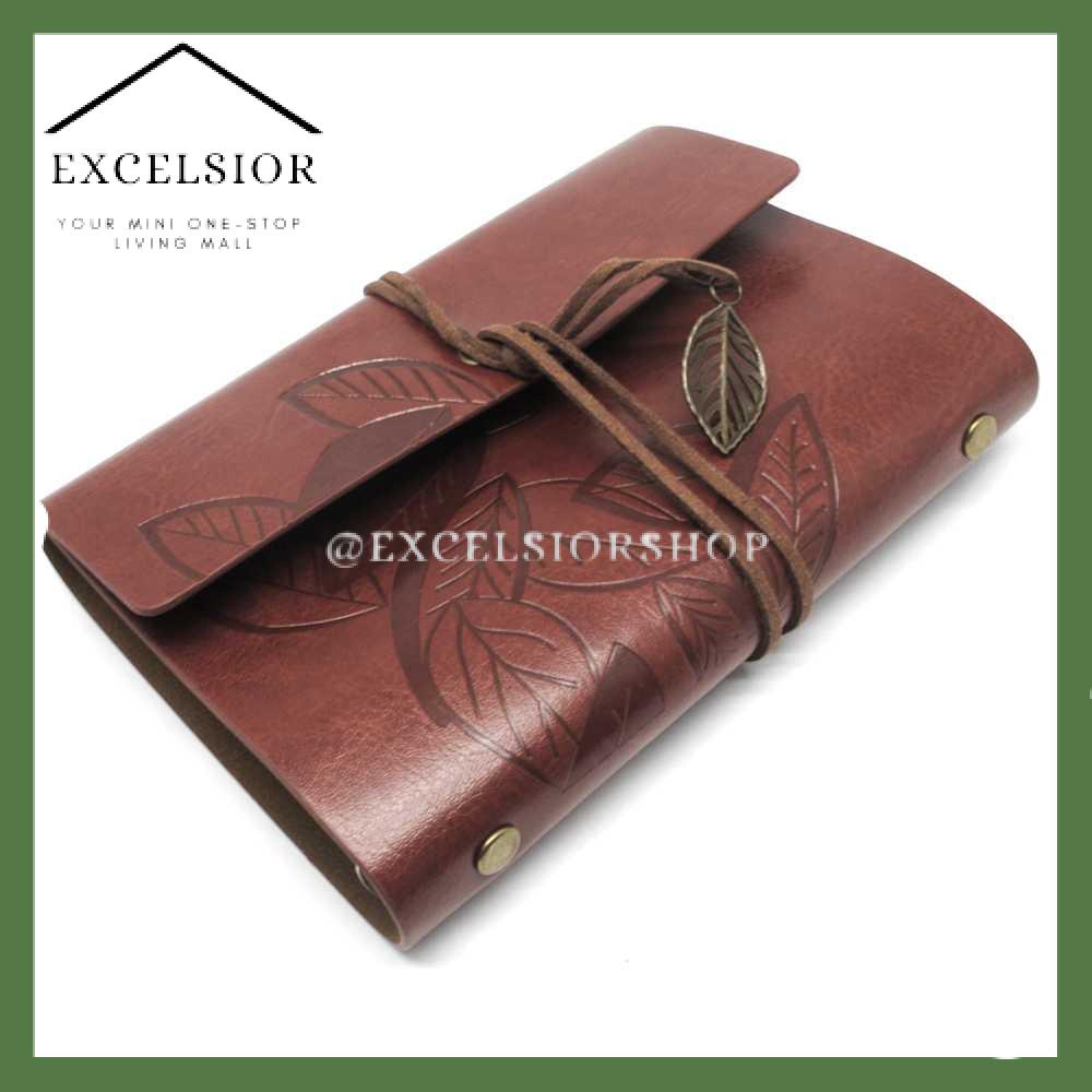 

Excelsior BESTOYARD Buku Catatan Binder Kulit Retro Leaf Kertas A5 - BSD666
