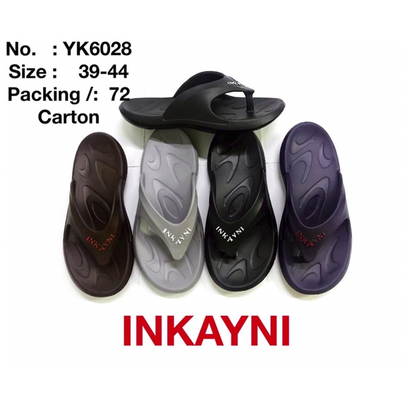 YK6028 Sandal Jepit Karet Pria / Sandal Jepit Lebar Cowok Merek Inkayni Ukuran 39-44