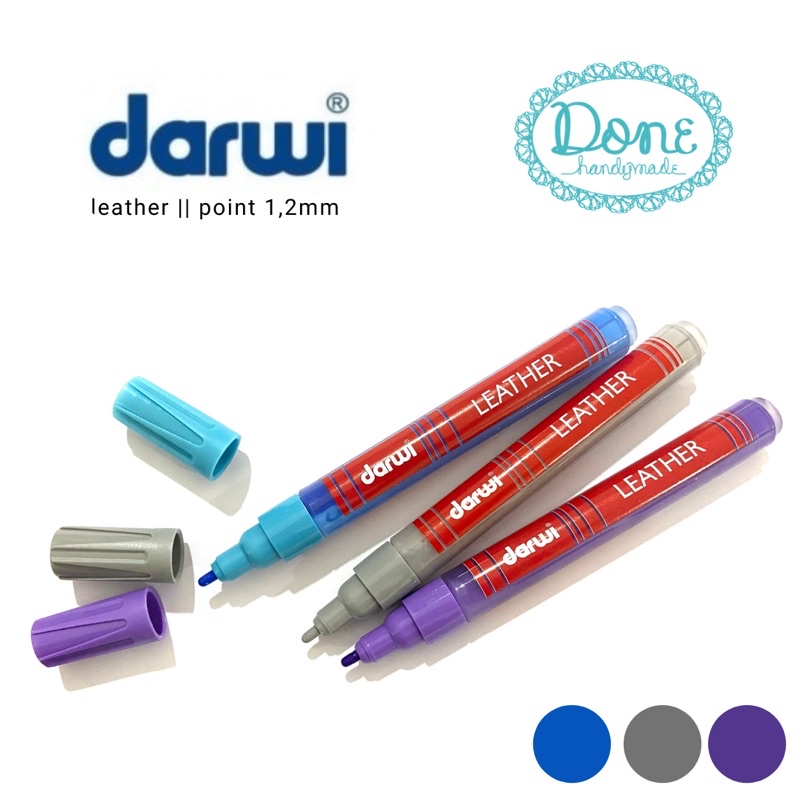 

Darwi leather marquer darwi alat lukis permanen cat akrilik 2 pena cat akrilik kulit