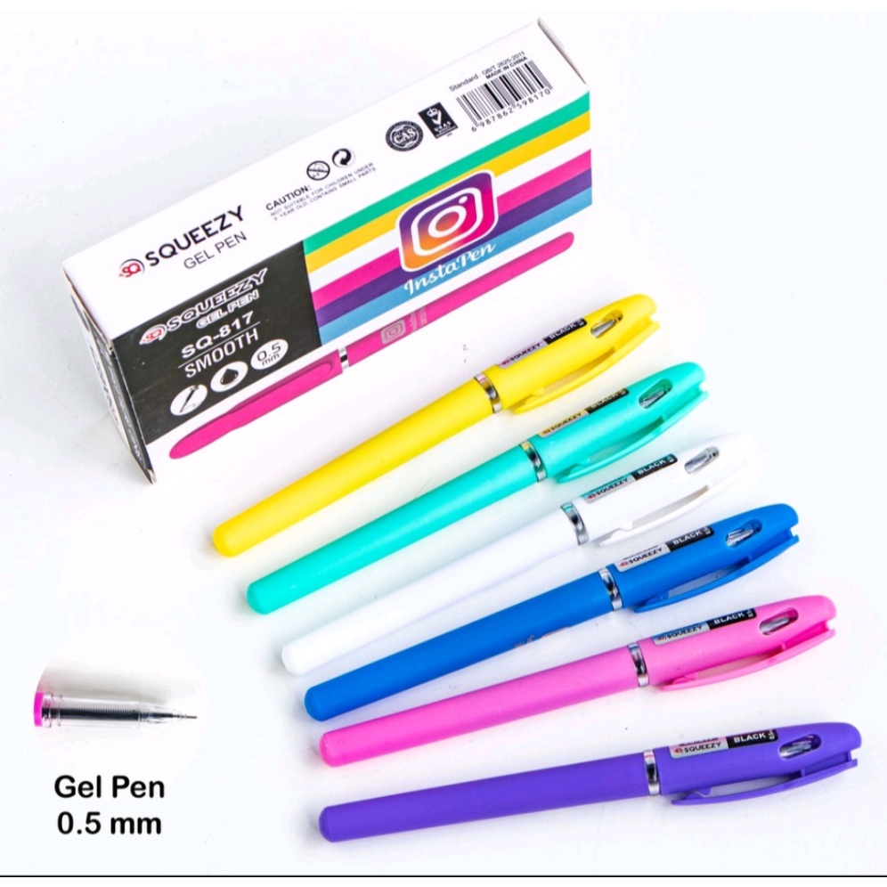 

PULPEN GEL 1 LUSIN ( PACK 12 PCS ) / PEN GEL INSTAPEN CANDY 0.5mm MURAH ( HITAM )