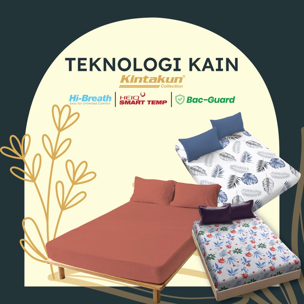 KINTAKUN Sprei 140x200 Tinggi 20 cm Motif Amina Arfana Bena Elva Citra Candramawa Gian Nadhar Tiwi Kartika Lavana Shakila Wiyata - SP 140 TBT