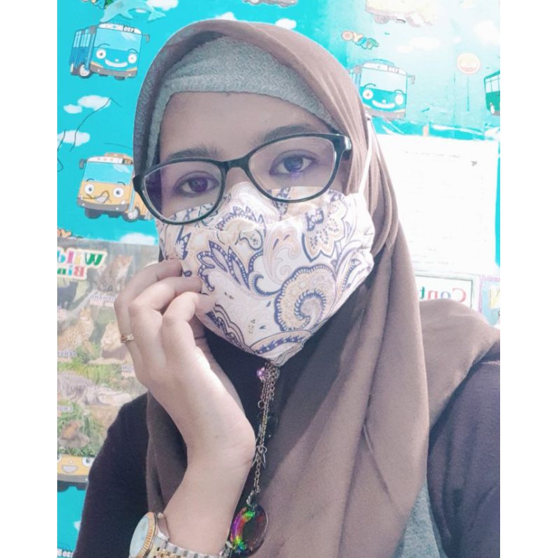 Masker 3d batik katun design beli 10 free 2