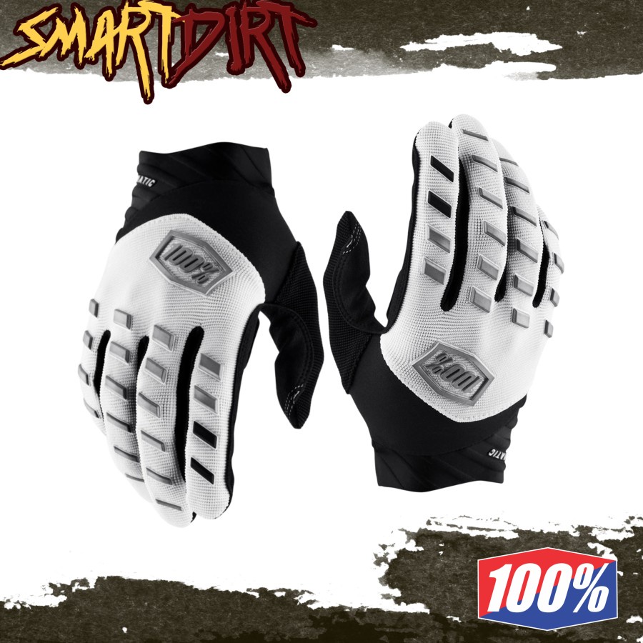 SARUNG TANGAN MOTOR 100% AIRMATIC WHITE GLOVE MTB 100% AIRMATIC ORI